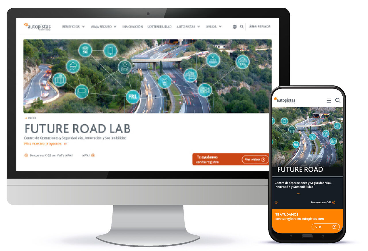Nova web d’autopistas.com en ordinador i mòbil